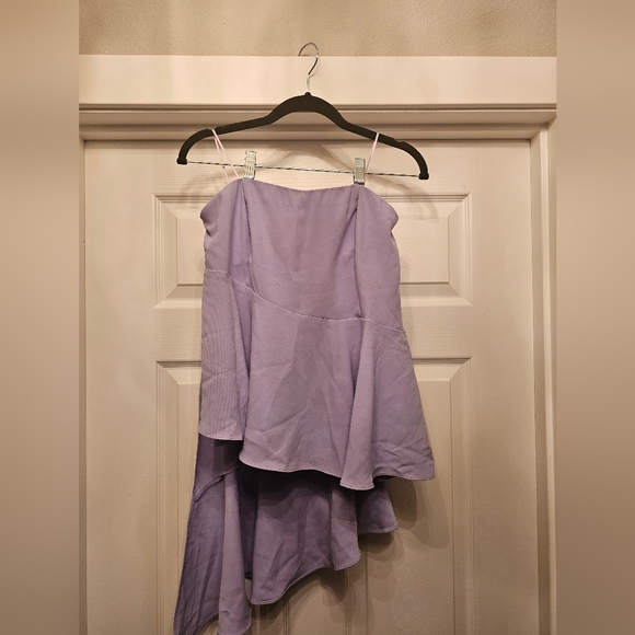 amanda uprichard purple asymmetrical top - Picture 2 of 5